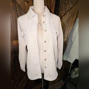EUC Dizzy Lizzy Ivory Corduroy Shacket. Size S